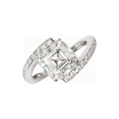 Pre-owned Harry Winston Diamond Ring 4.01 Carats G Color Vs1 Clarity Special Order In Multiple