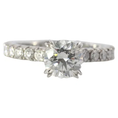 Pre-owned Harry Winston Diamond Ring. Round Diamond Engagement Solitaire Pt950 Platinum. In Multi