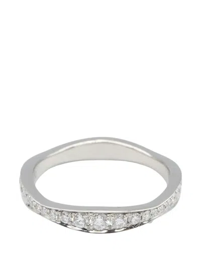 Pre-owned Harry Winston Diamond Ring In Silver