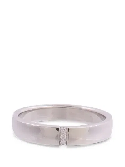 Pre-owned Harry Winston Diamond Ring In Silver