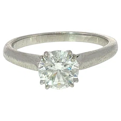 Pre-owned Harry Winston Diamond Solitaire Engagement Ring 1.05ct F Vs2 Platinum In Multi
