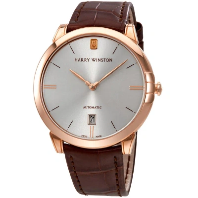 Harry Winston Midnight Automatic 18kt Rose Gold Unisex Watch Midahd39rr001 In Brown / Champagne / Gold / Gold Tone / Rose / Rose Gold / Rose Gold Tone