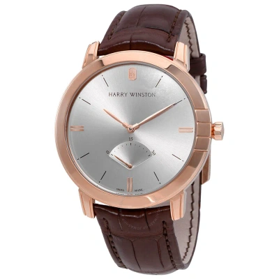 Harry Winston Midnight Retrograde Silver Dial Automatic Men's Watch Midars42rr001 In Gold