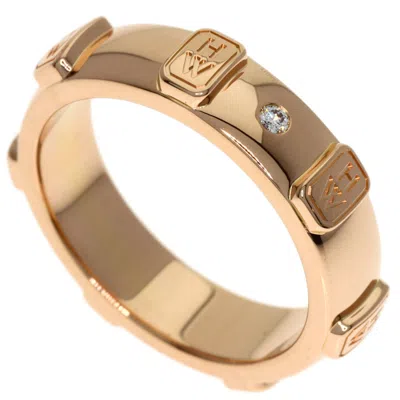 Pre-owned Harry Winston Pink Gold (18k) Band Ring ()