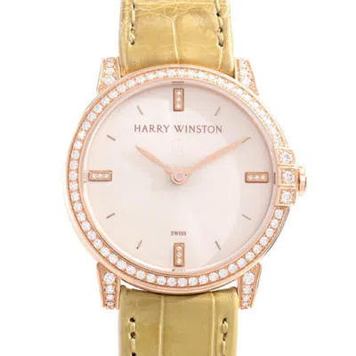 Pre-owned Harry Winston Pink Gold (18k) Wristwatch () In Multi
