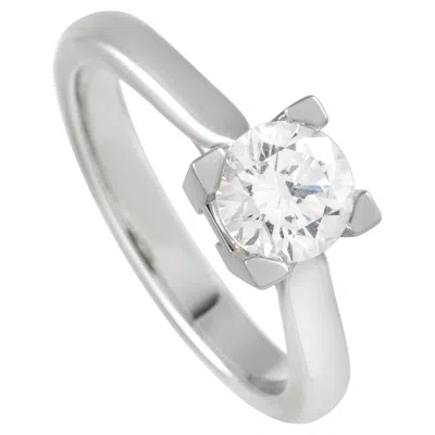 Pre-owned Harry Winston Platinum 0.71 Ct Diamond Solitaire Engagement Ring In Multi