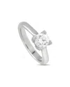 Harry Winston Platinum 0.71 Ct Diamond Solitaire Engagement Ring In Blue