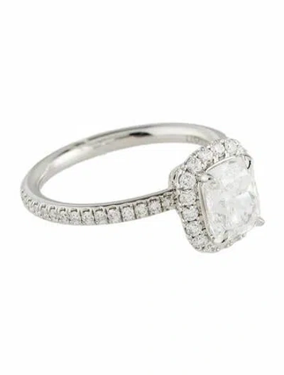 Pre-owned Harry Winston Platinum 1.28ct Diamond Engagement Ring In Multi