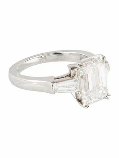 Pre-owned Harry Winston Platinum 2.51ct Diamond Engagement Ring In Multi