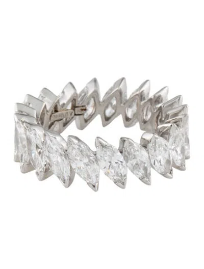 Pre-owned Harry Winston Platinum 5.50ctw Diamond Eternity Band In Multicolor