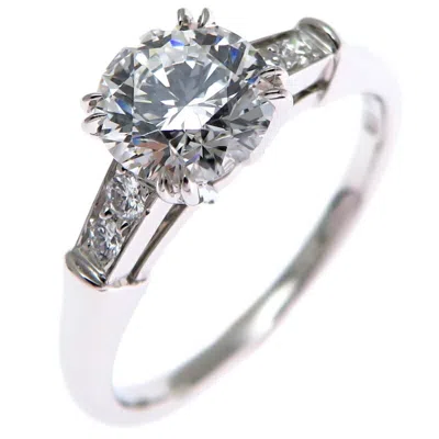 Pre-owned Harry Winston Platinum 950 Band Ring () In Multi
