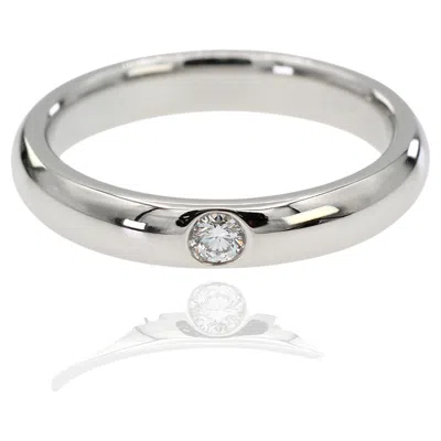 Pre-owned Harry Winston Platinum 950  Natural Single Diamond Band Ring In Multi