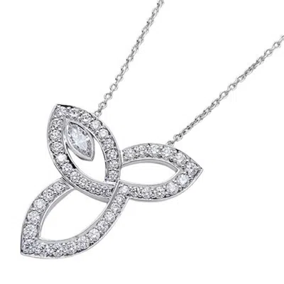 Pre-owned Harry Winston Platinum 950 Necklace () In Silver