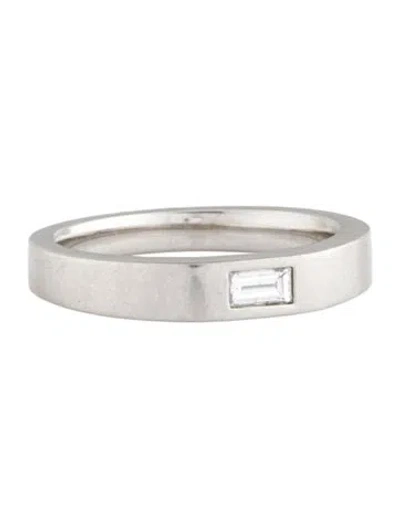 Pre-owned Harry Winston Platinum Diamond Baguette Band In Multicolor