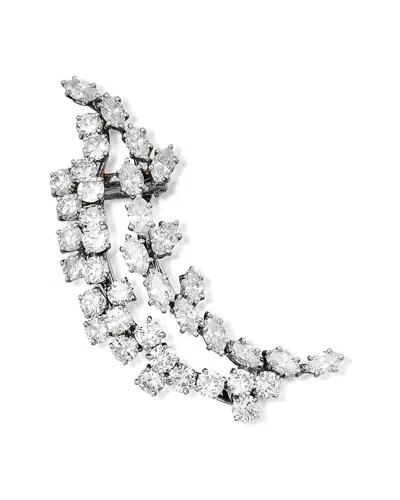 Harry Winston Platinum Diamond Brooch (authentic ) In Metallic