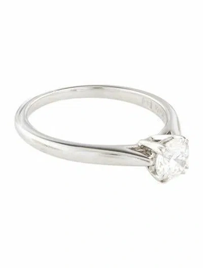 Pre-owned Harry Winston Platinum Diamond Engagement Ring In Multi