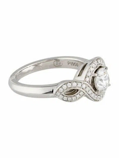 Pre-owned Harry Winston Platinum Diamond Lily Cluster Engagement Ring In Multi
