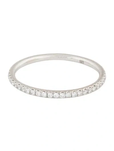 Pre-owned Harry Winston Platinum Diamond Micropavé Eternity Band In Multi
