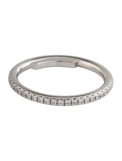 Pre-owned Harry Winston Platinum Diamond Narrow Eternity Band In Multicolor