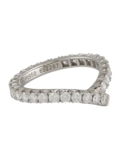 Pre-owned Harry Winston Platinum Diamond Ribbon Band In Multi