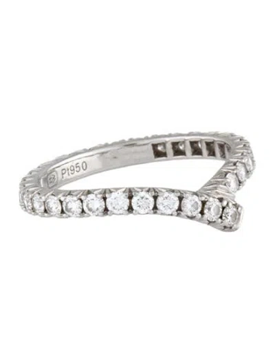 Pre-owned Harry Winston Platinum Diamond Ribbon Band In Multicolor