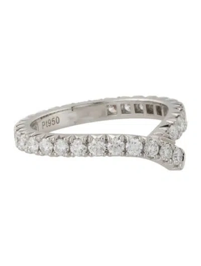 Pre-owned Harry Winston Platinum Diamond Ribbon Band In Multicolor