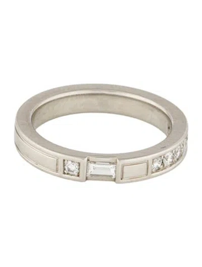 Pre-owned Harry Winston Platinum Diamond Traffic Wedding Band In Multi