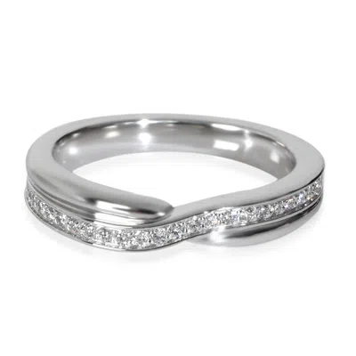Pre-owned Harry Winston Platinum Diamond Tryst Single Row Pave Diamond Band