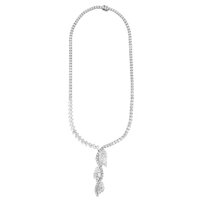 Pre-owned Harry Winston Platinum Diamond Vine Necklace In Multi