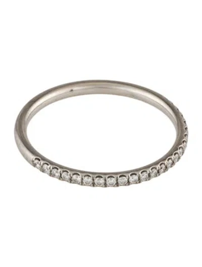 Pre-owned Harry Winston Platinum Diamond Wedding Band In Multi