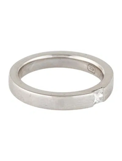 Pre-owned Harry Winston Platinum Diamond Wedding Band In Multi