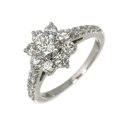 Pre-owned Harry Winston Platinum Platinum 950 Band Ring () In Silver