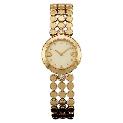 Pre-owned Harry Winston Premier 18k Yellow Gold Ladies Watch 23mm Diamond Bracelet