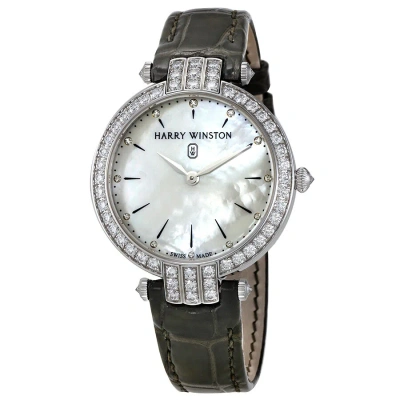 Harry Winston Premier 36mm 18kt White Gold Diamond Ladies Watch Prnqhm36ww016 In Metallic
