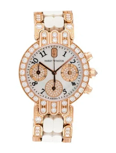 Pre-owned Harry Winston Premier Watch, 32mm In Gold