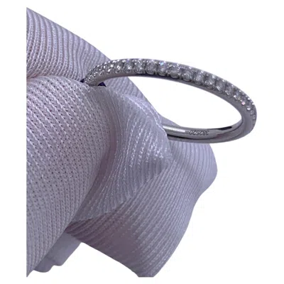 Pre-owned Harry Winston Pt950 Platinum Diamond Full Eternity Wedding Band Ring In Multiple