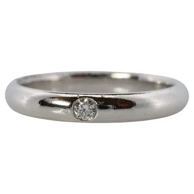 Pre-owned Harry Winston Ring. Round Diamond Solitaire Pt950 Platinum Band. In Multi