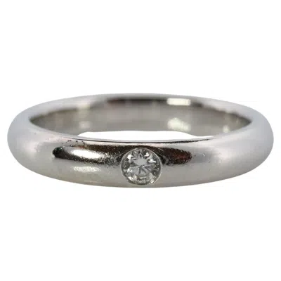 Pre-owned Harry Winston Ring. Round Diamond Solitaire Pt950 Platinum Band. In Multi