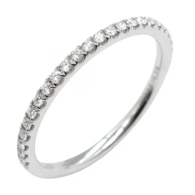 Pre-owned Harry Winston Silver Clear Platinum 950 Band Ring ()