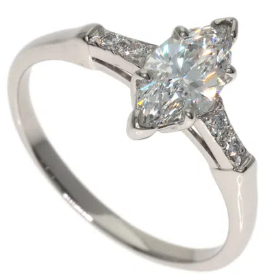 Pre-owned Harry Winston Silver Platinum 950 Anniversary Ring ()