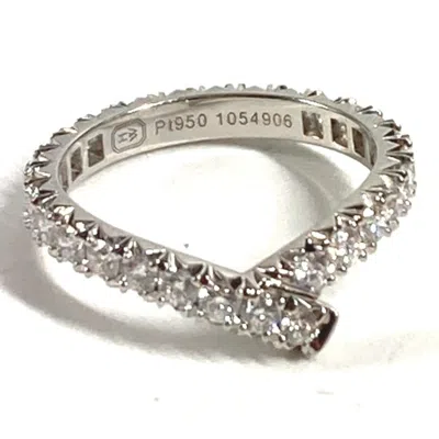 Pre-owned Harry Winston Silver Platinum 950 Band Ring ()