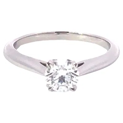 Pre-owned Harry Winston Solitaire Diamond Engagement Ring In Platinum, D Vs In Multi