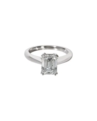 Pre-owned Harry Winston Solitaire Platinum Ring (authentic Pre-loved)