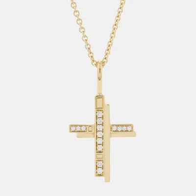 Pre-owned Harry Winston Traffic 18k Yellow Gold Diamond Necklace