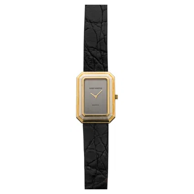 Pre-owned Harry Winston Vintage 1990s  6206 Tri-tone 18k Gold Silver Dial Quartz 23mm In Multiple