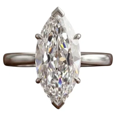 Pre-owned Harry Winston Vintage  2.66 Ct Old European Marquise Cut Diamond In Multiple