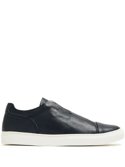 Harrys Of London Leather Low-top Sneakers In Blue