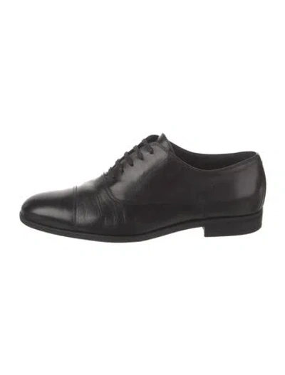 Pre-owned Harrys Of London Leather Oxfords In Black
