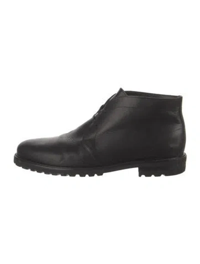 Pre-owned Harrys Of London Leather Oxfords In Black