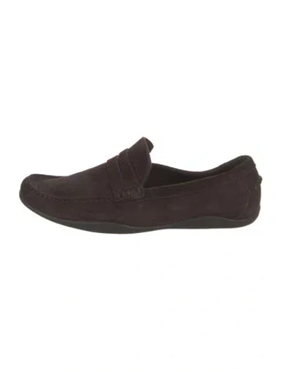 Pre-owned Harrys Of London Suede Monk Straps In Brown